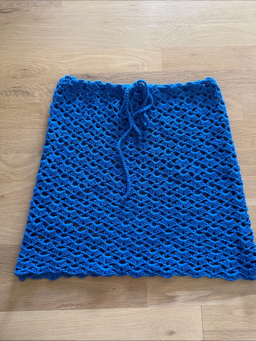 Lulu's Royal Blue Crochet Swim Coverup Skirt